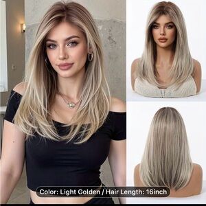 Light Golden Women's Hair Wig